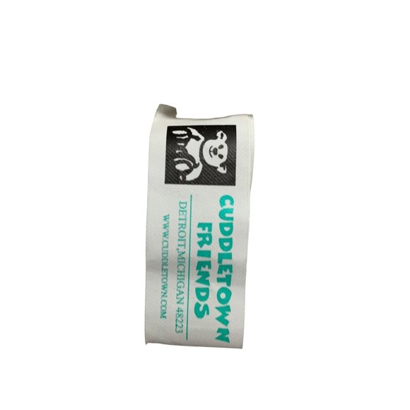 Cuddletown Friends Vintage plush Stuffed Animal Toy with Faux Leather Jacket 8.5 - Picture 3 of 4